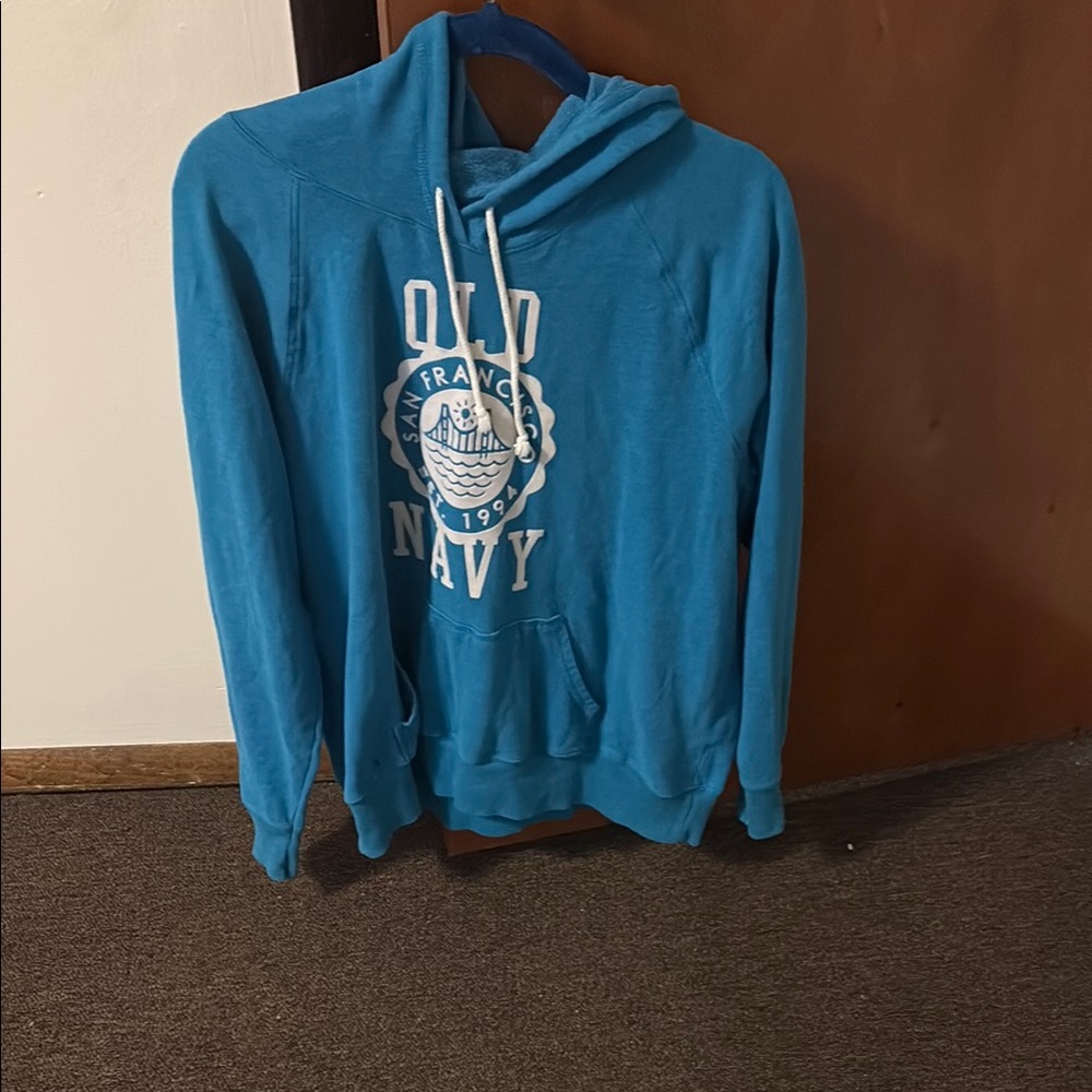 Old Navy Blue Pullover Hoodie Sweatshirt